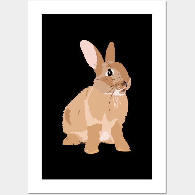 Brown Rabbit Wall Art by NorseTech